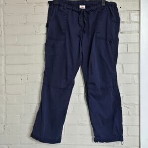 Kathey Peterson Women's XL, Navy Scrub Pants: Workwear, Cargo, Utility